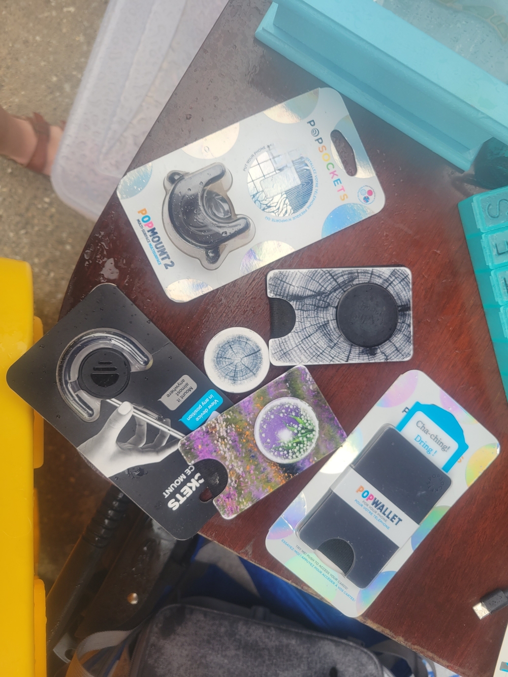 Assorted Popsockets and PopWallet Phone Accessories - Black, White, Purple